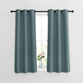 NICETOWN Greyish Blue Short Blackout Curtains by NICETOWN
