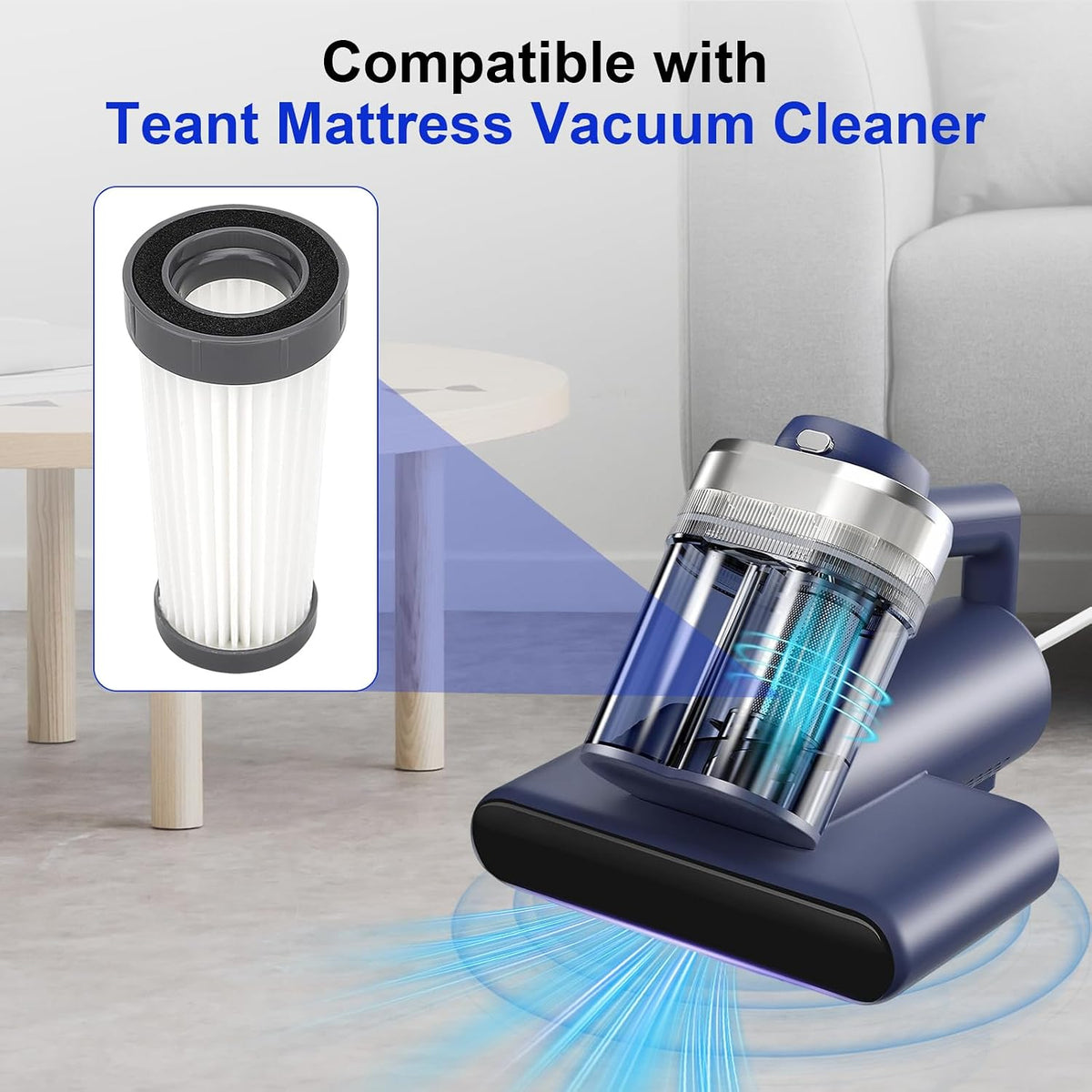 Mattress Vacuum Filters Compatible with Teant Mattress Bed Vacuum Cleaner