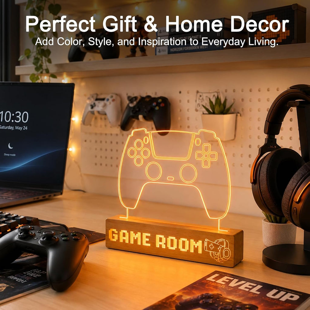 Game Room Decor LED Neon Sign, RGB Gaming Room Light for Desk Setup, 16 Colors 6 Dynamic Modes with Remote, Gamer Gifts for Men Teen Boys Kids, Cool Gaming Accessories for Bedroom Office Wall Decoration