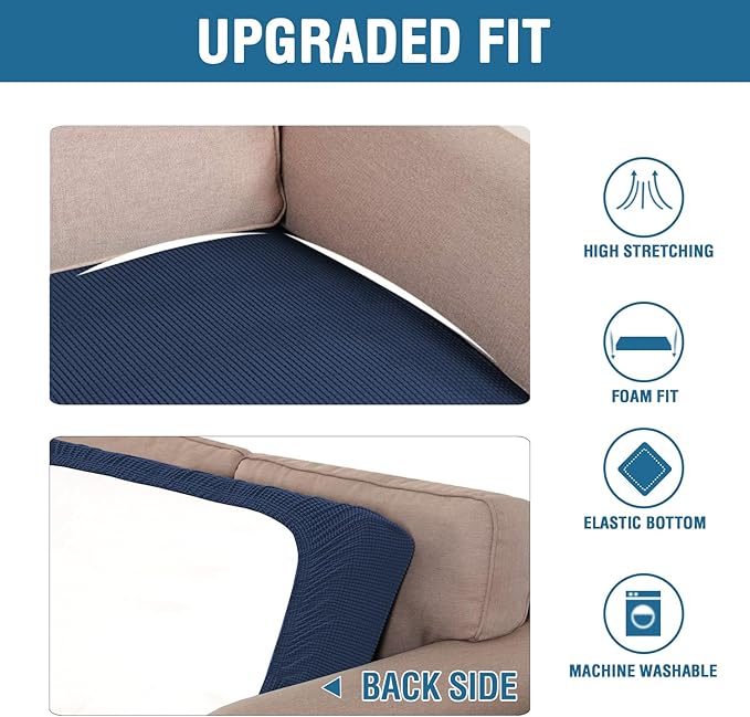 H.VERSAILTEX Super Stretch Individual Seat Cushion Covers Sofa Covers Couch - Image 6