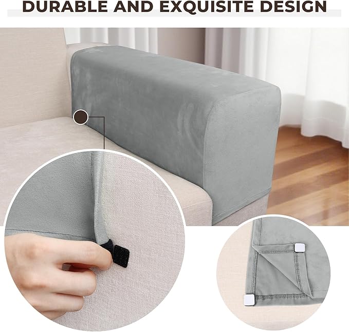 Couch Arm Covers 2 Pcs Sofa Armrest Covers Stretch Couch, Armrest Cover - Image 3