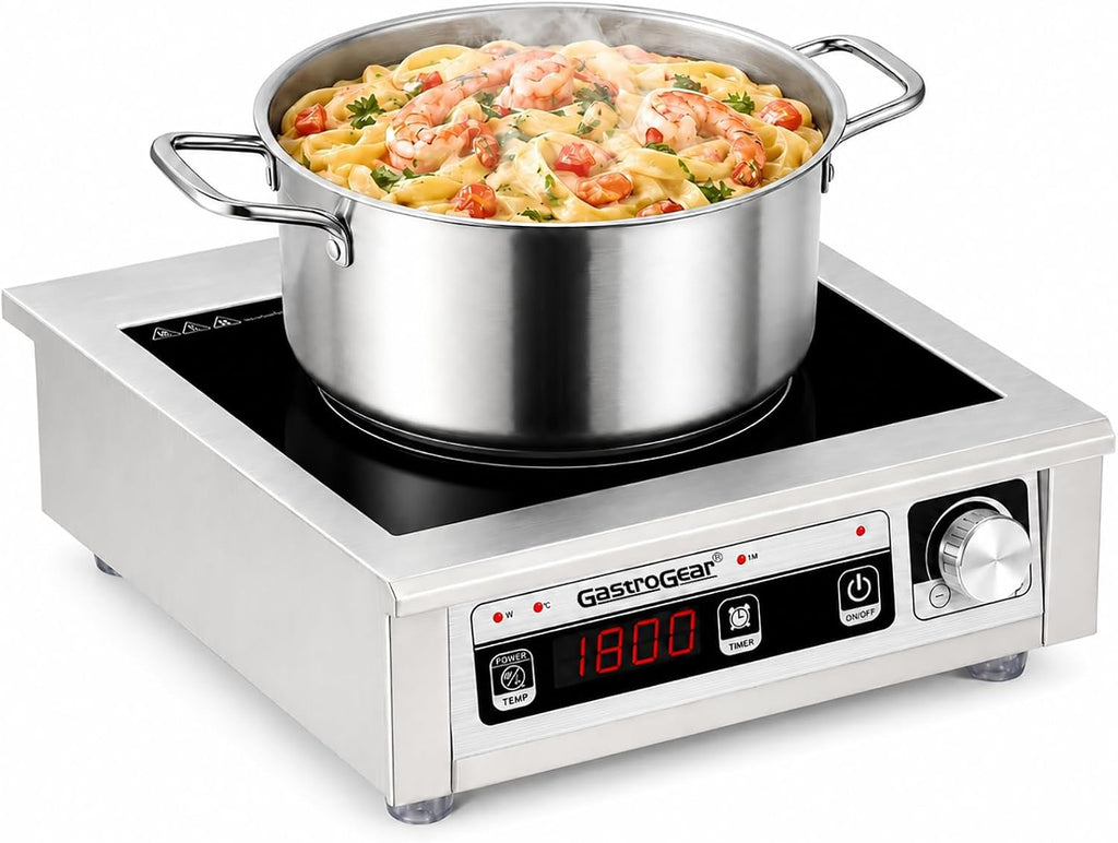 Commercial Induction Cooktop 1800W 120V, Countertop Burner