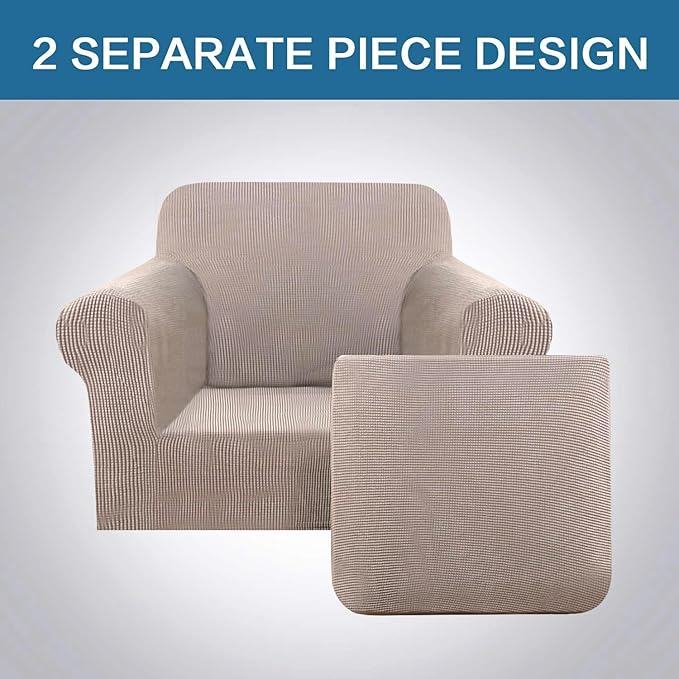 H.VERSAILTEX Armchair Slipcover Chair Cover 2 Piece Stretch Slipcovers - Image 5