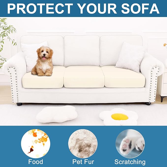 Smiry Printed Couch Cushion Covers, Stretch Soft Couch Covers - Image 7