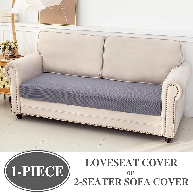 Couch Cushion Cover Loveseat Cover or 2 Seat Sofa Cover Washable Stretch - Image 2