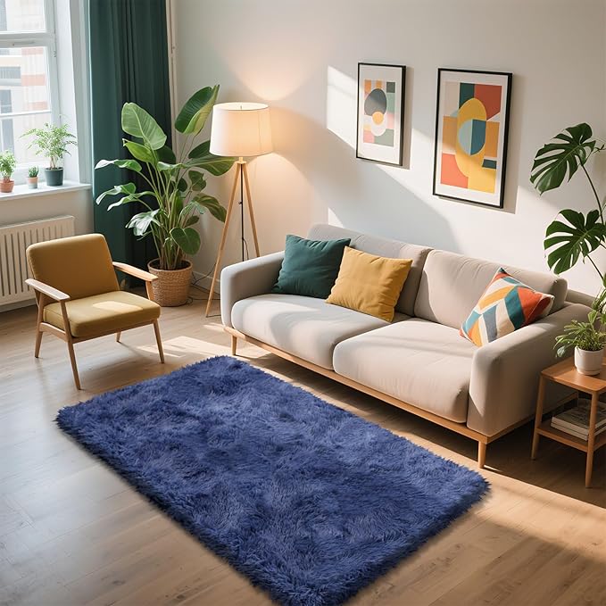 Shag Area Rug for Bedroom 3x5, Soft Fuzzy Rug Non-Shedding Indoor Plush Carpet - Image 7