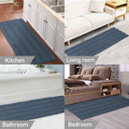 Turquoize Bathroom Runner Rug 17"x47", Soft Absorbent Chenille Bath Rug