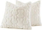 decorUhome Easter Bunny Pillow Covers 18x18 Inch Set of 2, Soft Plush Faux Wool - Image 6