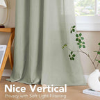 H.VERSAILTEX 2 Pack Ultra Luxurious High Woven Linen Elegant Curtains Semi - Image 7