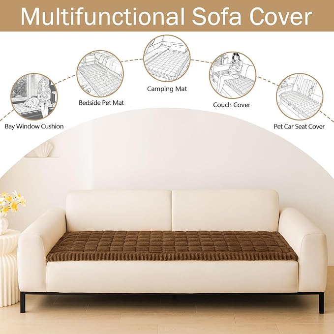 hyha Couch Covers for Dogs Washable, Non Slip Plush Dog Sofa Protectors - Image 3