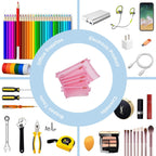 Zipper Mesh Bags, 5 Pack Pencil Pouch Set, Lightweight Nylon, Pink