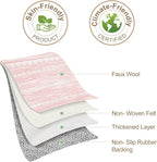 Nakagishi Pink Rugs for Bedroom Girls: 5x8 Washable Boho Large Neutral Area Rug - Image 8
