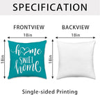 Hexagram Geometric Teal Pillow Covers 18x18 Set of 4, Decorative Outdoor Boho - Image 4