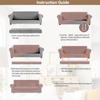 WEERRW 4 Pieces Velvet High Stretch Couch Covers - Image 6