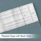 MIULEE Greyish Blue Back Tab Blackout Curtains 84 Inch Length 2 Panels Set - Image 4