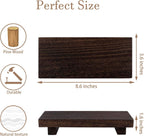 Wood Bathroom Tray Farmhouse Decor Kitchen Soap Holder 8.7"x3.6" Dark Brown