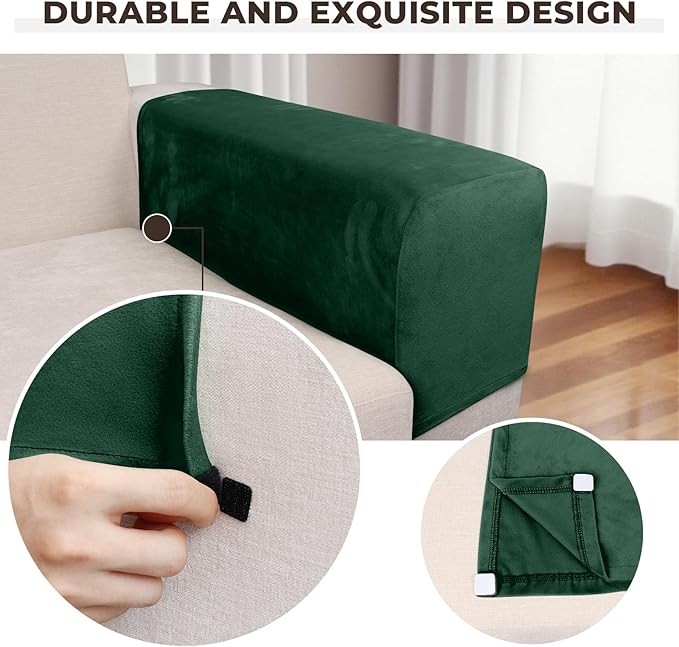 Couch Arm Covers 2 Pcs Sofa Armrest Covers Stretch Couch, Armrest Cover - Image 3