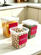 Dry Food Storage Containers, 2.7L /95 oz Plastic Food Storage Containers for Kitchen and Pantry Organization for Cereal, Berries, Baking Supplies,Flour and Sugar,BPA Free,Reusable Container