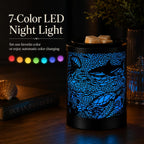 Wax Warmer, Wax Melt Warmer with 7-Color LED Night Light & 2/4/8H Timer