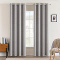 MIULEE Linen Texture Curtains for Bedroom Solid 100% Blackout Thermal Insulated by MIULEE