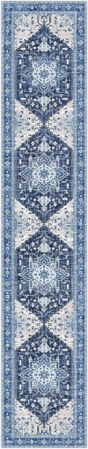 Yamaziot Washable Runner Rug, 2x10 Non-Slip Boho Vintage Hallway Rug Runner - Image 2