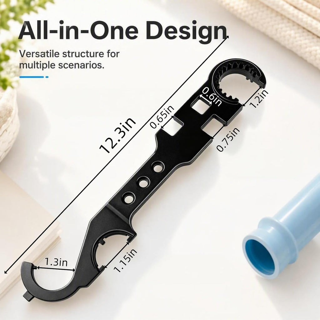 Heavy Duty Multipurpose Wrench with Cotton Work Gloves | Universal Spanner for Auto, Plumbing & Home DIY Repairs