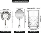 Cocktail Mixing Glass with Strainers Set
