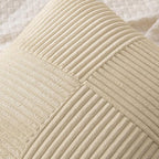 MIULEE Cream Decorative Euro Sham Pillow Covers 24x24 Inch - Image 2