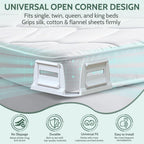 Sheet Holders - Bed Sheet Holders for Corners Heavy Duty Fitted Sheet Holders Keep Sheets Firm & Tight Bed Sheet Grippers Lock Bed Sheets Holders for All Mattress Sizes Bedsheet Clips Easy Setup