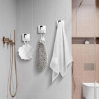 Towel Hooks for Bathrooms, Heavy Duty 33 Lbs Wall Mounted Stainless Steel Modern Hook, – Ideal for Hanging Towels, Robes, Coats, in Kitchen, Bedroom, Bathroom, or Hotel (2, Chrome Polished)