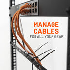 ECHOGEAR Rack Cable Management Tie Bar Kit - Includes 4X 1U Tie Bars, 24 Zip Ties, 8 Cage Nuts, & 8 Screws - Works with 19" Open Frame Racks & Enclosures