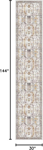 Madane Hallway Runner Rug 2'6''x12' Kitchen Runner, Non Slip Vintage Runners - Image 2