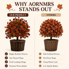 60Stems Fall Artificial Flowers for Outdoors, 22''UV Resistant Fake Flowers