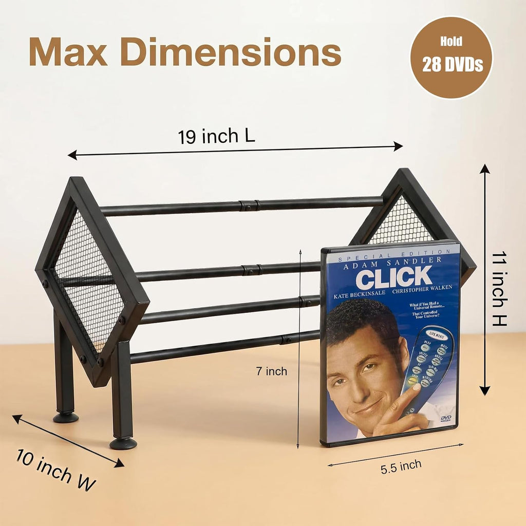 PUTNATRURE DVD Storage Rack, Expandable Video Game Shelf & Blu Ray Holder