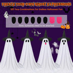 Halloween Ghost Decorations, 2 Pack 5FT Lighted Ghosts with Remote