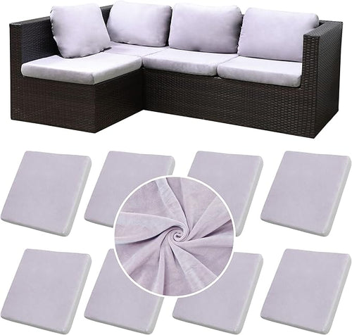 8Pcs Stretch Velvet Patio Cushion Cover, by BIETYONE