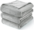 BEDELITE Fleece Blanket Light Grey Throw Blankets - Image 8