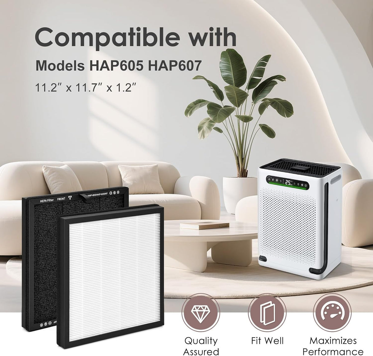 HAP605 Replacement Filter Compatible with FreAire & XenonLab Air Purifier