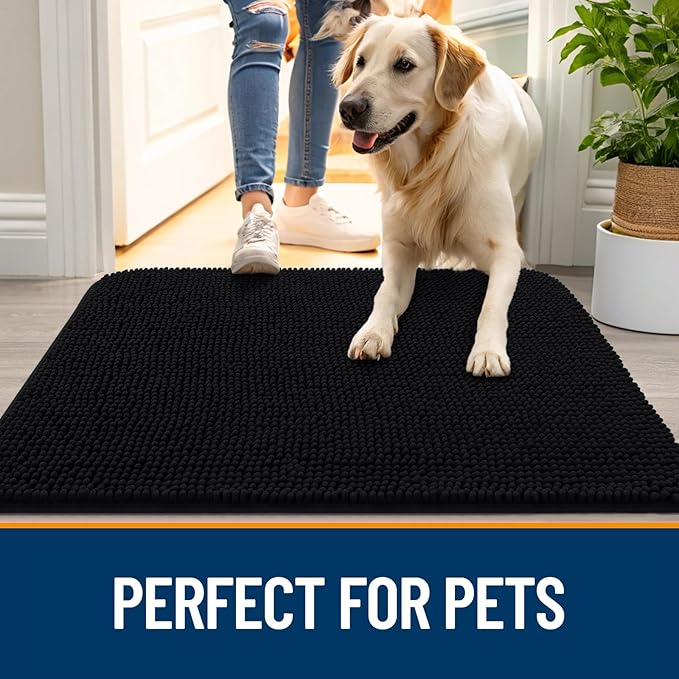 OLANLY Dog Door Mat for Muddy Paws 48x30, Absorbs Moisture and Dirt, Absorbent - Image 6