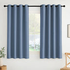 NICETOWN Room Darkening Draperies Curtains Panels, 2 Panels Stone Blue W52 x L63 by NICETOWN