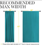 NICETOWN Peacock Blue Blackout Curtains Panels - Image 7