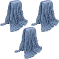 KeFanta 3 Pack Heavy Duty Commercial Mop Head Replacement, Blue