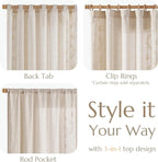 jinchan Belrose Linen Curtains for Bedroom Floral Curtains 63 Inch Length Linen - Image 6