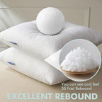 MIULEE Set of 2 Throw Pillow Inserts 18x18 Inches, Non-Woven Decorative Pillow - Image 3