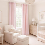 Light Pink Linen Back Tab Curtains 102 Inches Long - Image 5