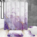 Yddsky 4Pcs Purple Marble Shower Curtain Sets or Bathroom,72x72 Inch
