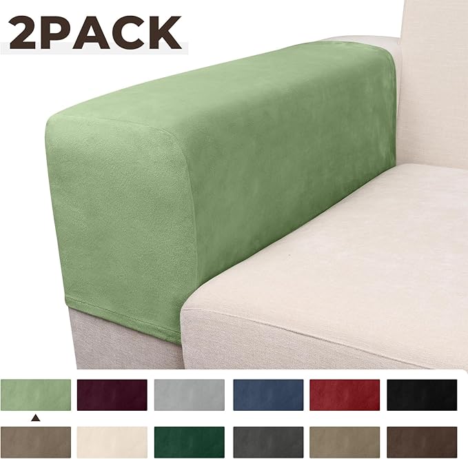 Couch Arm Covers 2 Pcs Sofa Armrest Covers Stretch Couch, Armrest Cover - Image 5