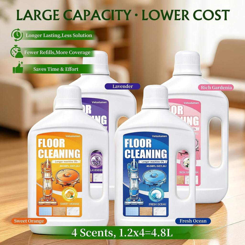 162.3 Fl Oz Floor Cleaning Solution for Mopping, 4 Fresh Scents