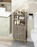 Hzuaneri Bathroom Storage Cabinet, Small Floor Cabinet with 2 Door