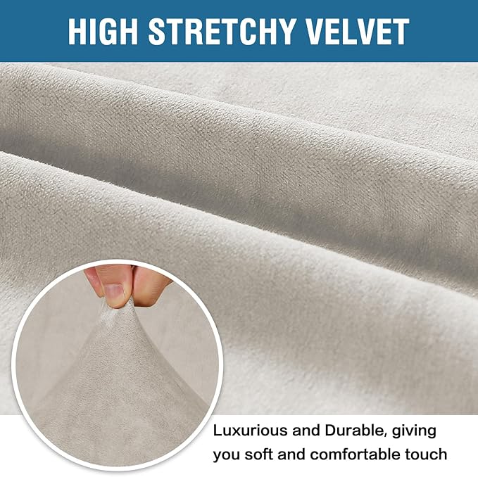 H.VERSAILTEX 1 Peice Stretch Velvet Sofa Covers - Image 3